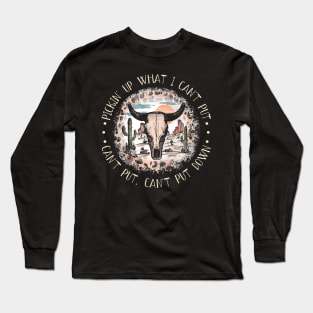 Pickin' Up What I Can't Put, Can't Put, Can't Put Down Leopard Cactus Deserts Long Sleeve T-Shirt